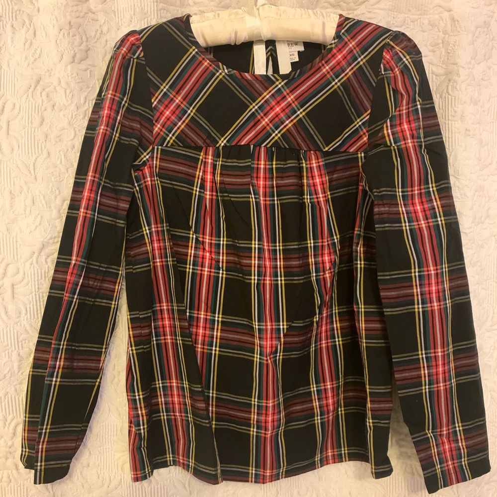Plaid J. Crew Blouse